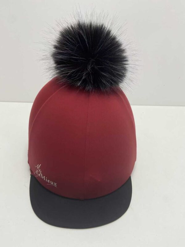 Custom equestrian pom pom cap front