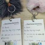 Custom pom pom keychains