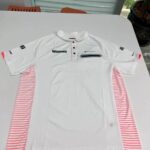 Custom white team polo
