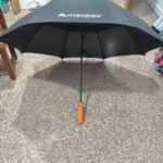 Custom branded black umbrella