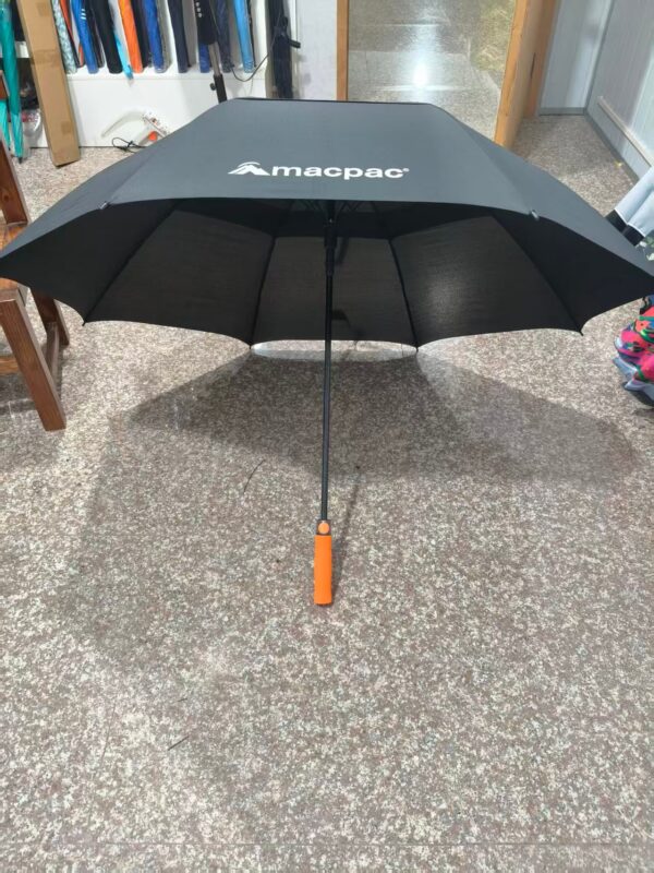 Custom branded black umbrella
